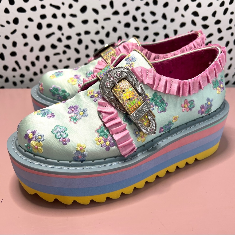 EUC Irregular Choice So Refreshing Platform Oxford Shoes Size Euro 37 / US 6.5